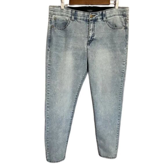 Curve Appeal Denim - Curve Appeal Stretchy Light Blue Women's Jeans Plus Size 16